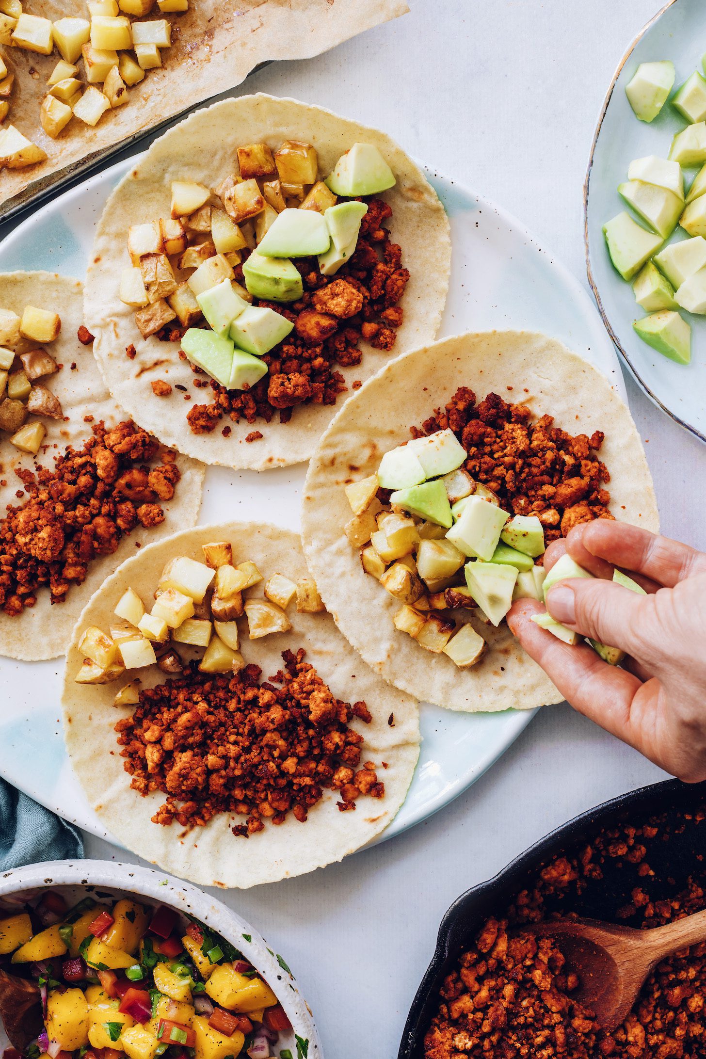 Vegan Chorizo Breakfast Tacos - Minimalist Baker Recipes