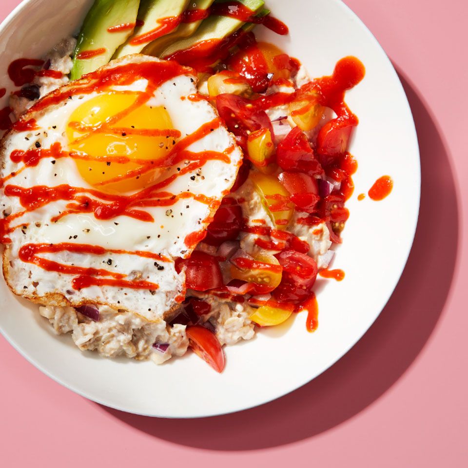 Sriracha, Egg & Avocado Overnight Oats