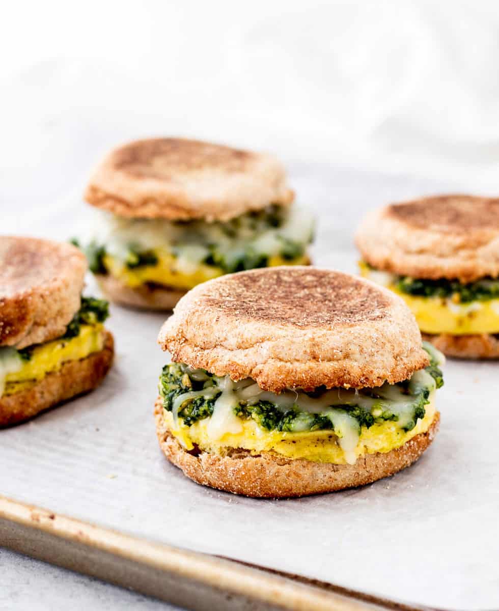 Healthy Pesto Egg Breakfast Sandwich
