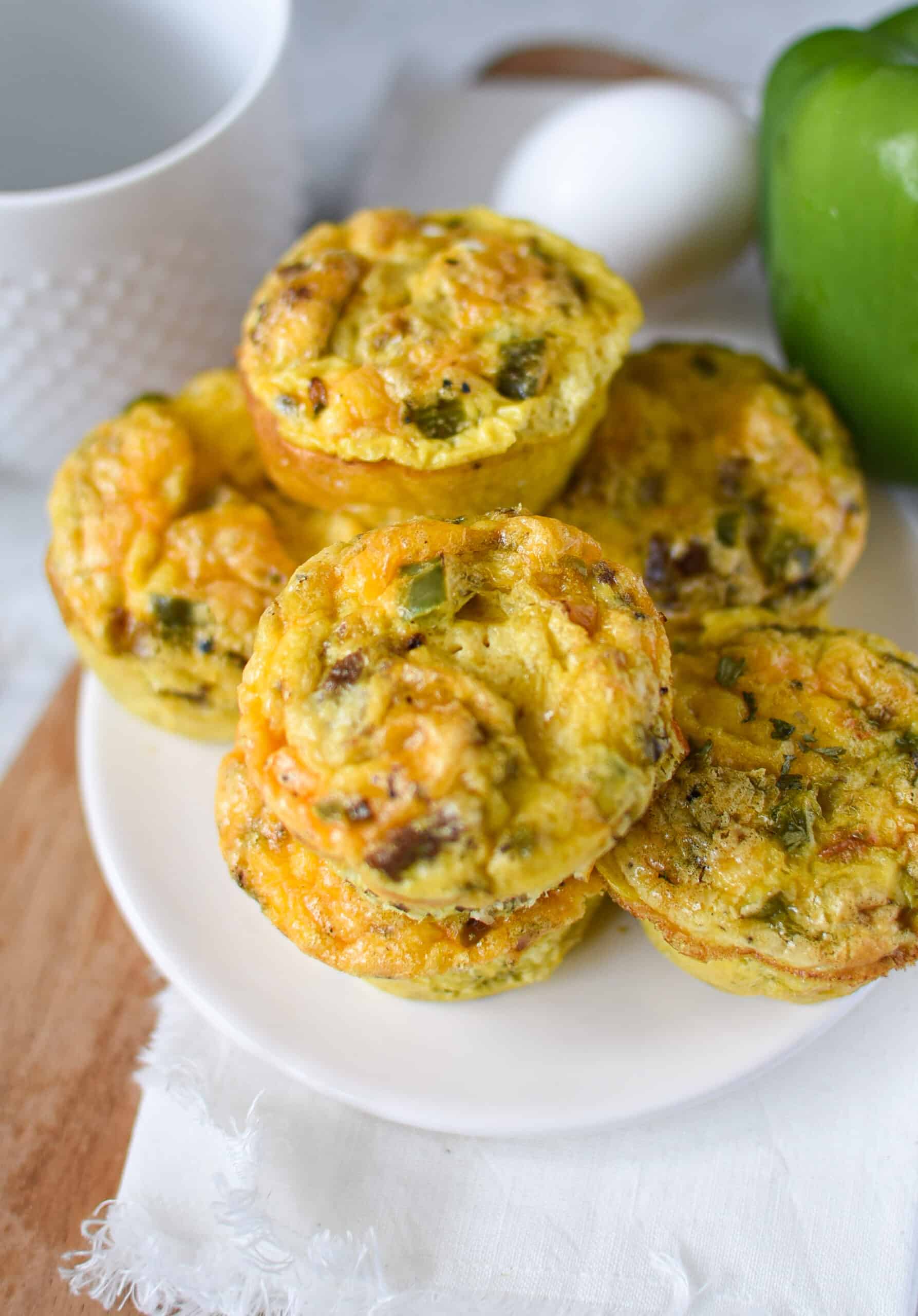 Protein Packed Turkey Sausage & Pepper Egg Muffins - Lisa Coop