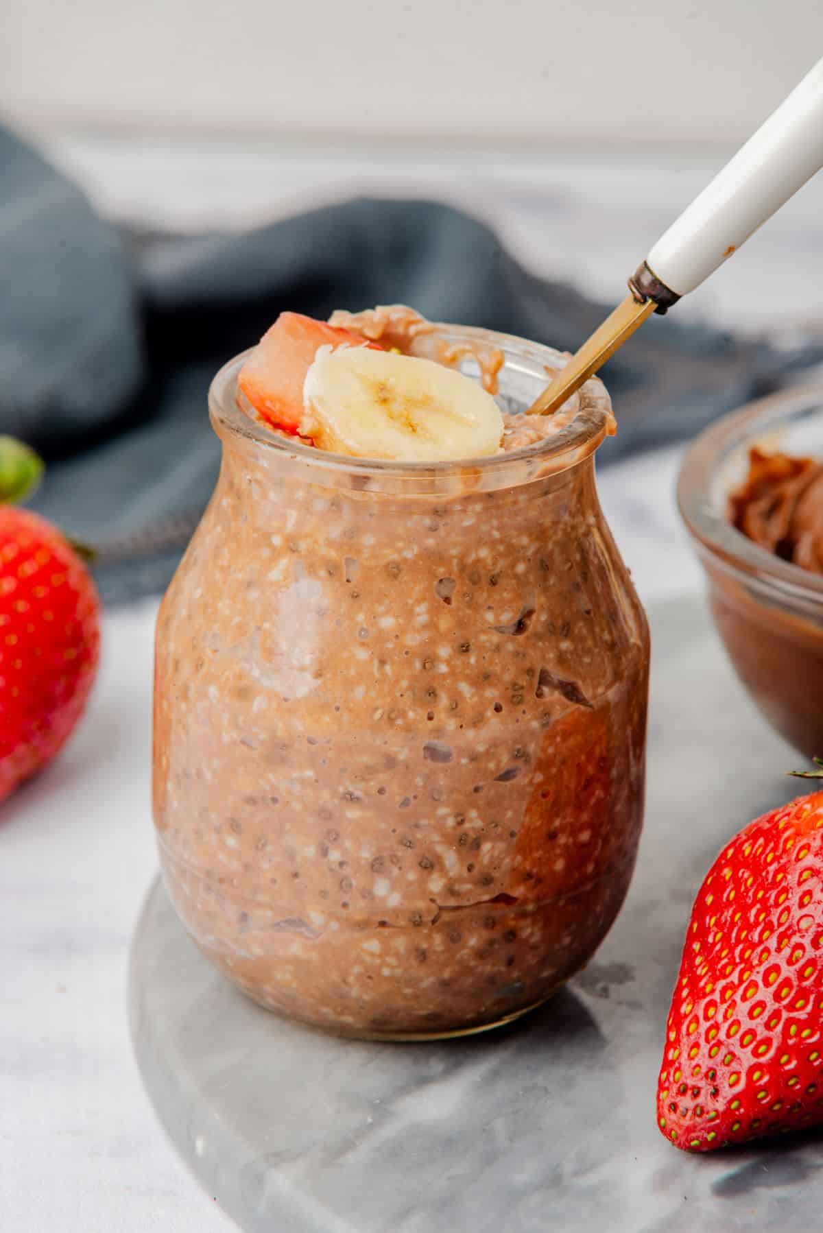 Nutella Overnight Oats - Happy Honey Kitchen