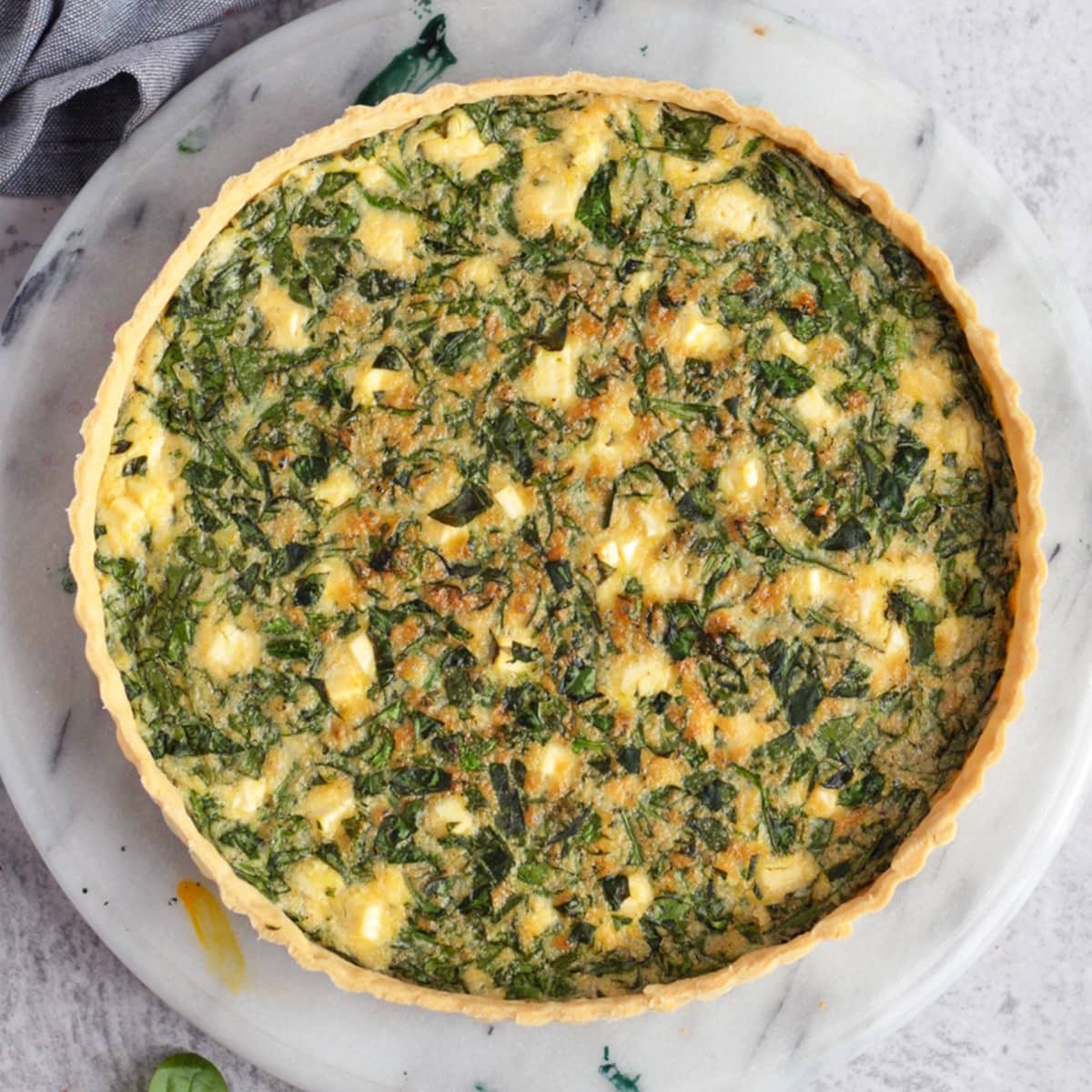 Spinach and Feta Quiche - A Baking Journey