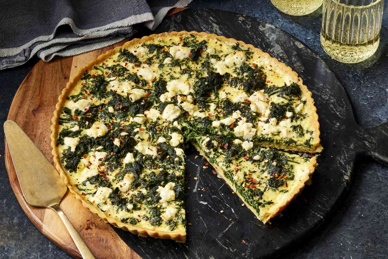 Spinach and Goat Cheese Quiche