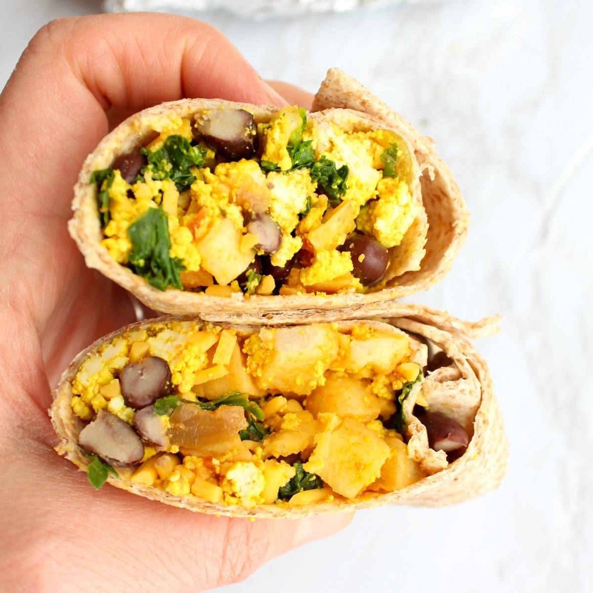 Easy Vegan Breakfast Burrito (Freezer Friendly)