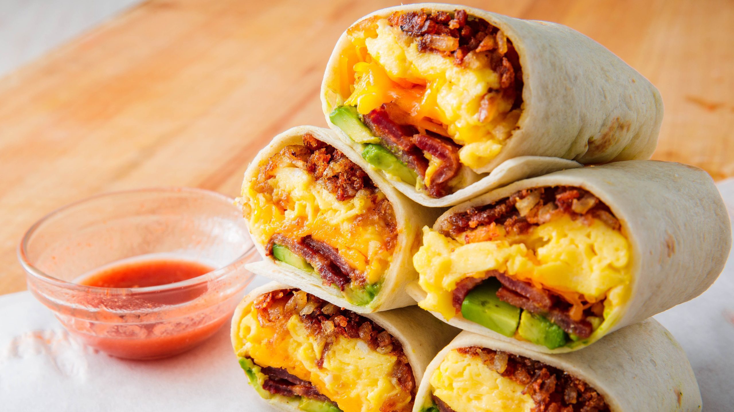 These Cheesy Bacon Breakfast Burritos Will Start Your Day Off Right
