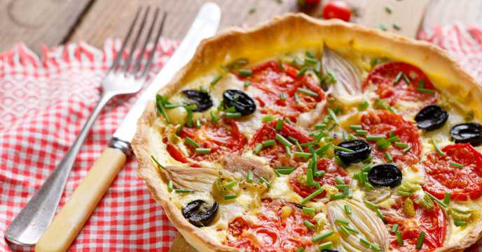 Tomato, Onion and Olive Quiche Recipe - Weight Loss Resources