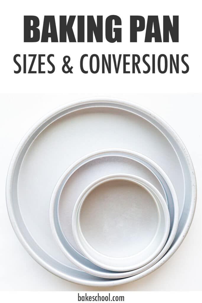 Three round cake pans, nested together from largest to smallest