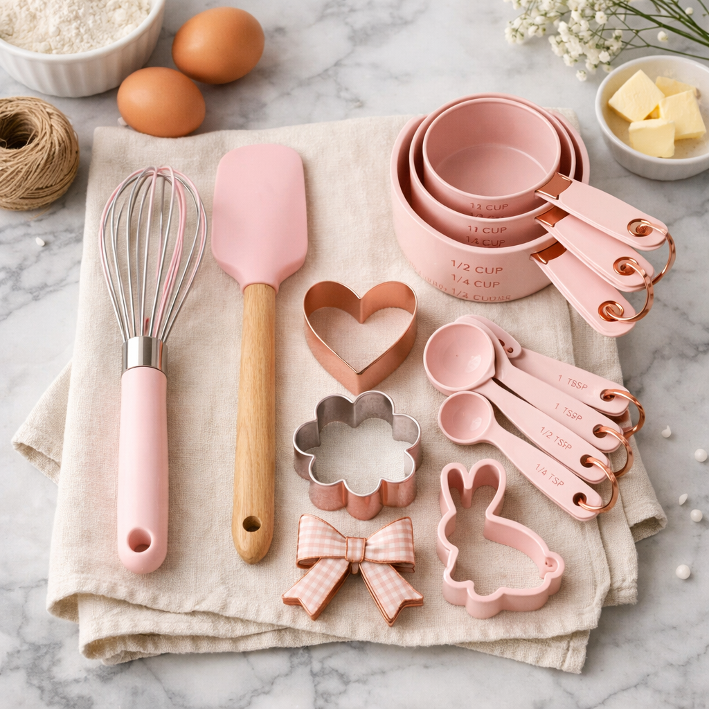 Black nonstick bakeware including round pans, muffin pans, and baking sheets