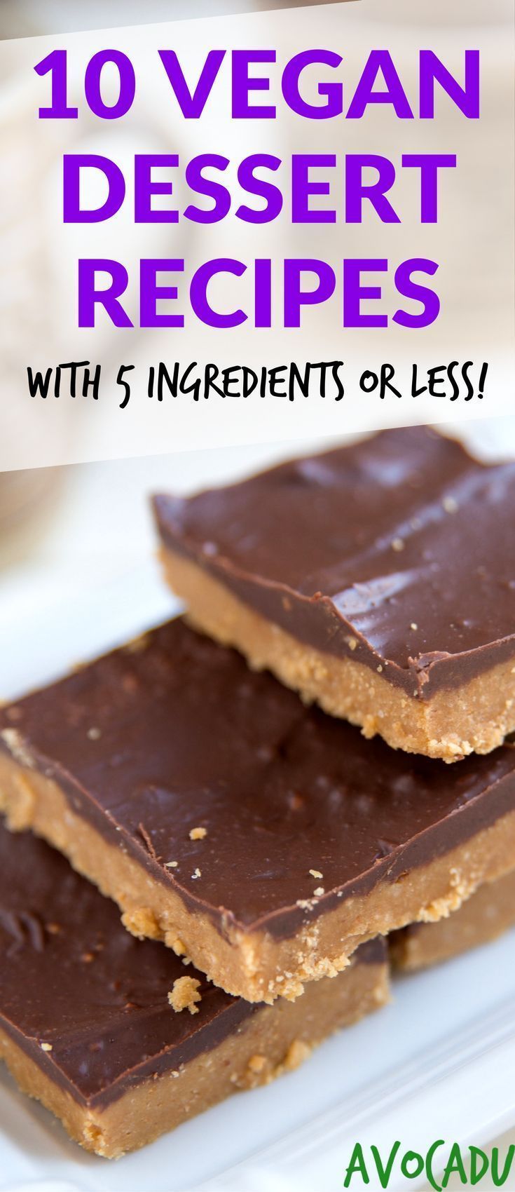 Three layered peanut butter chocolate bars on a white platter
